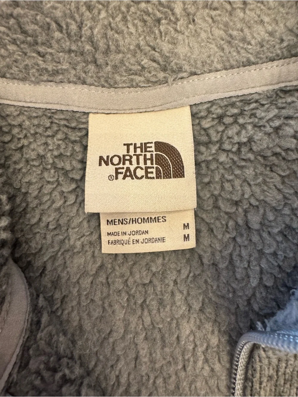 The North Face Men's Heather Gray Full-Zip Fleece Jacket medium